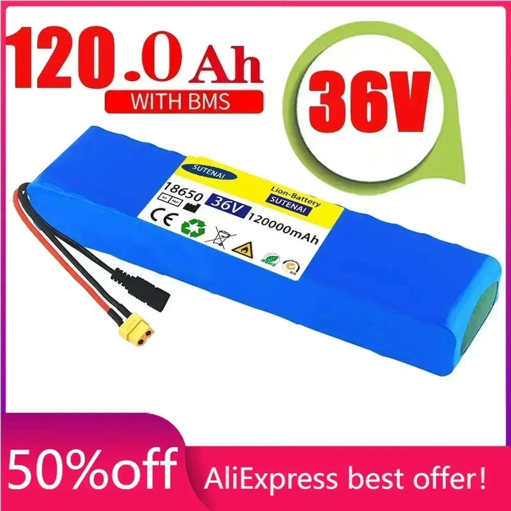 

10S3P 36V 120Ah Battery ebike Battery Pack 18650 Li-ion Batteries 1000W For High Power Electric Scooter Motorcycle Scooter