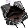 New Women Leather Backpack Rivet School Bags For Teenage Girls Fashion Female Bagpack Schoolbag Sac Feminina Mochila Backpacks 5