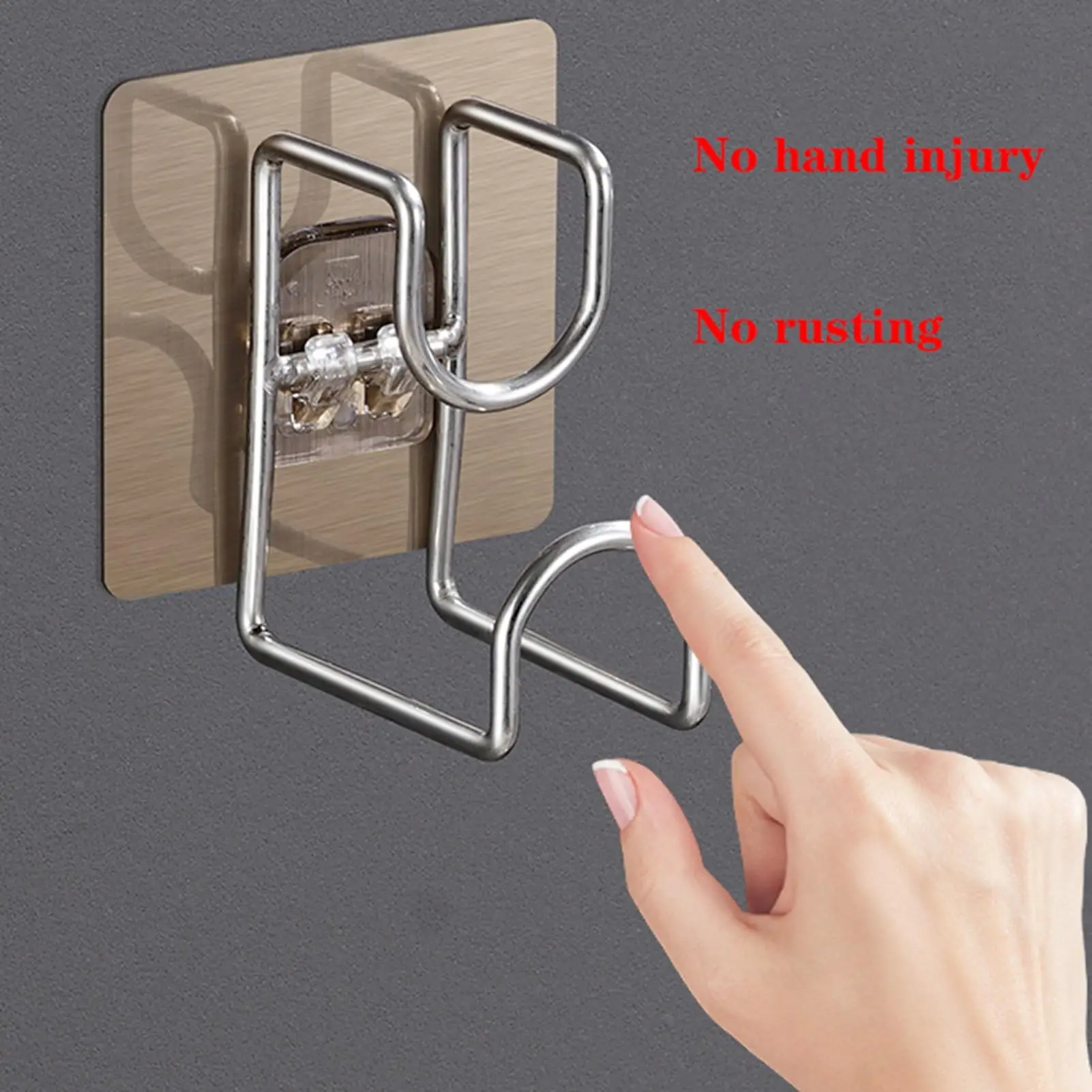 Adhesive Wall Hooks - Stainless Steel Heavy Duty Bathroom Storage Hooks | Space Saving