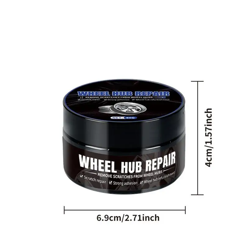 Wheel Cleaning Agent 80g Car Wheel Dust Remover With Sponge Hub Cleaner Car Restorer For Repairing Minor Scratches