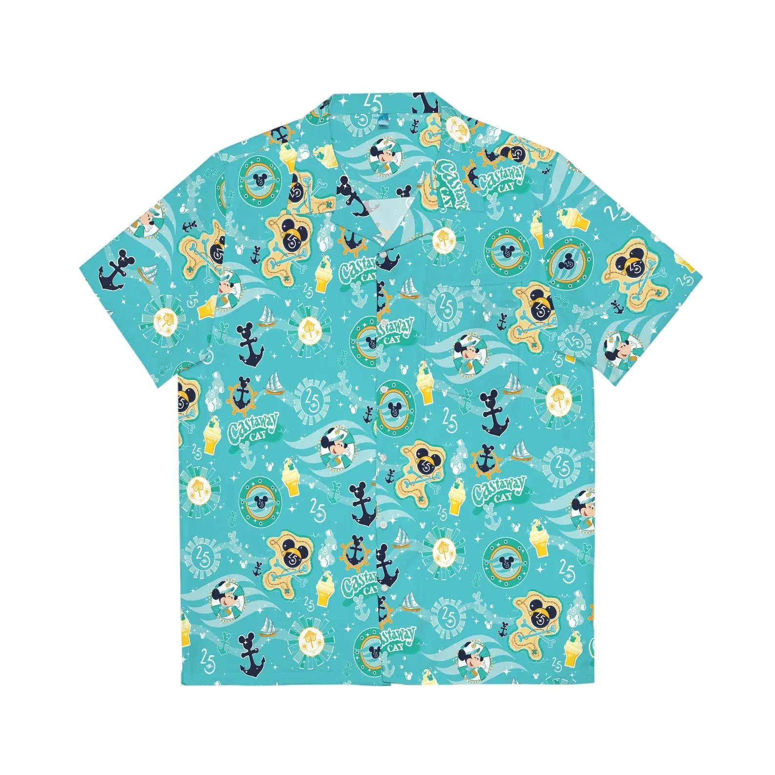 Dcl Mickey Mouse Camicia Hawaiana Da Uomo Disney Cruise Line 25Th Anniversary Camicia Hawaiana Camicia Vintage Da Uomo Abbottonata Estate