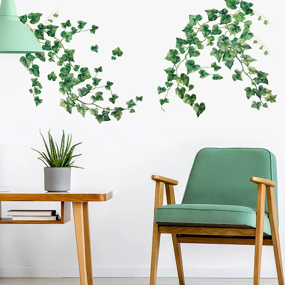 Natural Green Ivy Self-Adhesive Wall Decor Stickers
