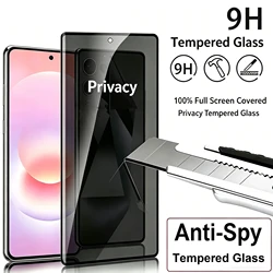 Enhanced Privacy Full Cover Screen Protector with 9H Tempered Glass Film for Galaxy A18 (Black)