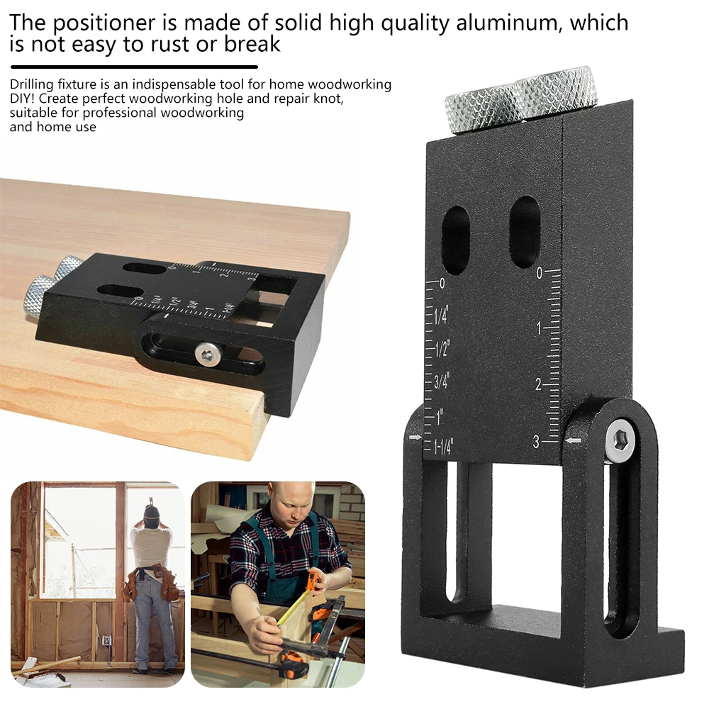 9MM Adjustable Inclined Hole Positioner Woodworking Puncher Aluminum  Diagonal Hole Punch Locating Pin Fixture Drilling Guider - AliExpress