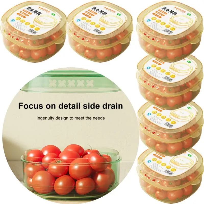 Home Kitchen Drain Basket Vegetable Basket Plastic Double-layer Drain Home Vegetable Basin Fruit Plate Japanese Light Luxury