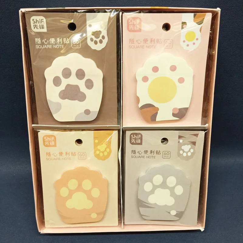 

36 pcs/lot Creative Cat Paw Memo Pad Cute Sticky Notes Cute N Times Stationery Label Notepad Post School Supplies