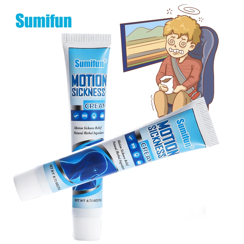 

Sumifun 20g Motion Sickness Cream Dizziness Relief Relieve Stress Seasickness Airsickness Anti Nausea Refreshing Ointment