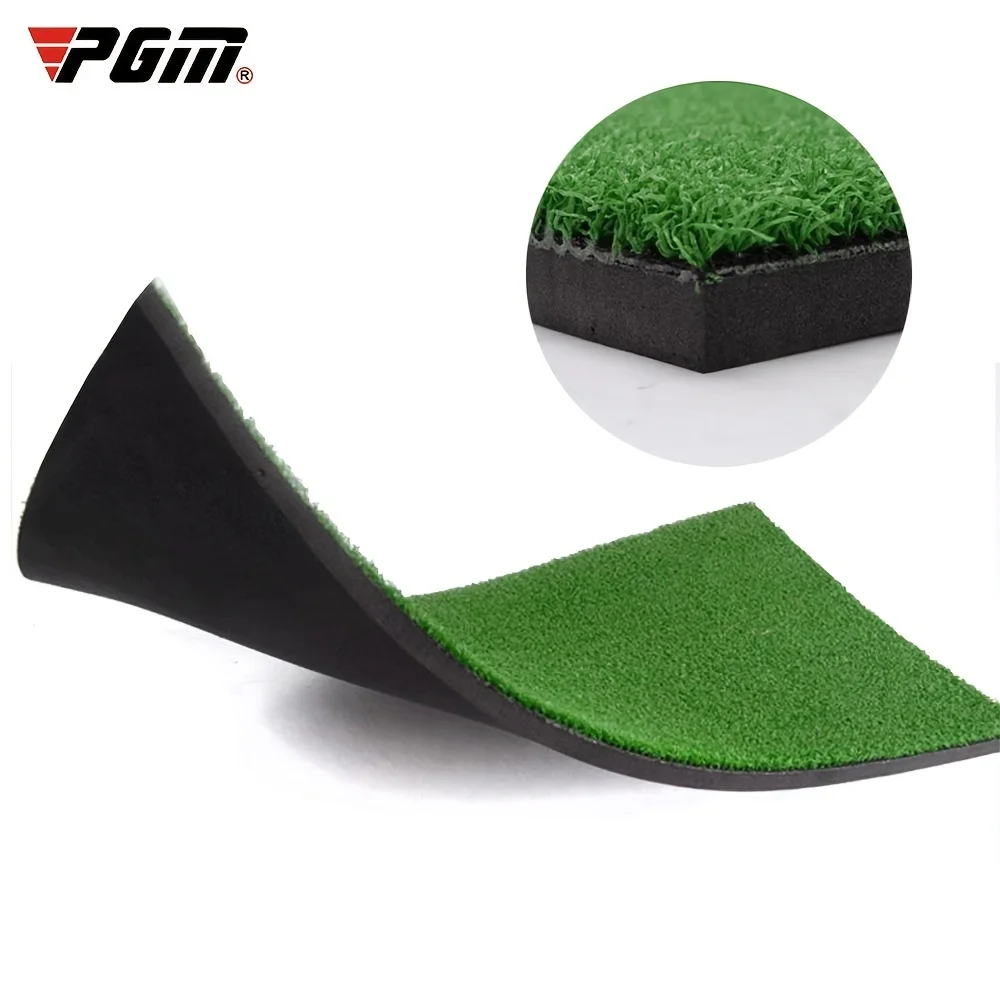 Portable PGM Golf Training Mat with Realistic Turf and Rubber Tee Seat