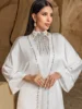 Eid Muslim Women Diamonds Kimono Cardigan with Sleeveless Long Dress Set Dubai Abaya Turkey Kaftan Morocco Caftan Arab Robe Gown