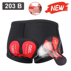 Breathable 5D Gel Padded Shockproof Cycling Underwear Shorts - XXXL (SHO203 RED)
