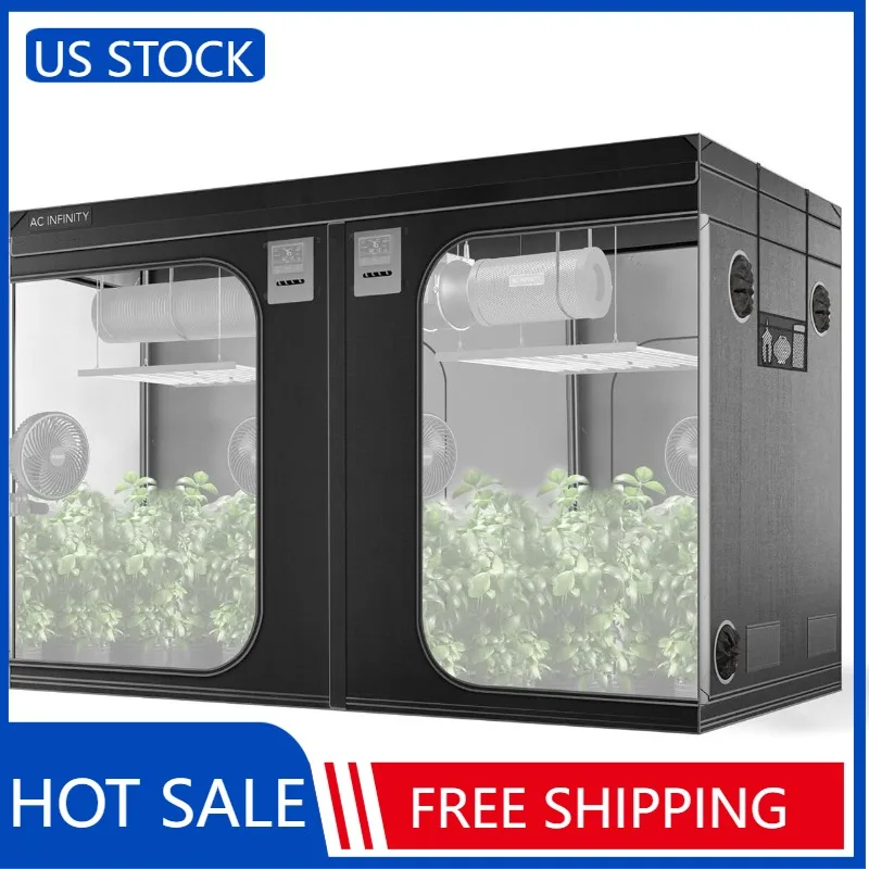 

Grow Tent, 120"x120"x80" Thickest 1 in. Poles, Highest Density 2000D Diamond Mylar Canvas, 10x10 for Hydroponics Indoor Growing