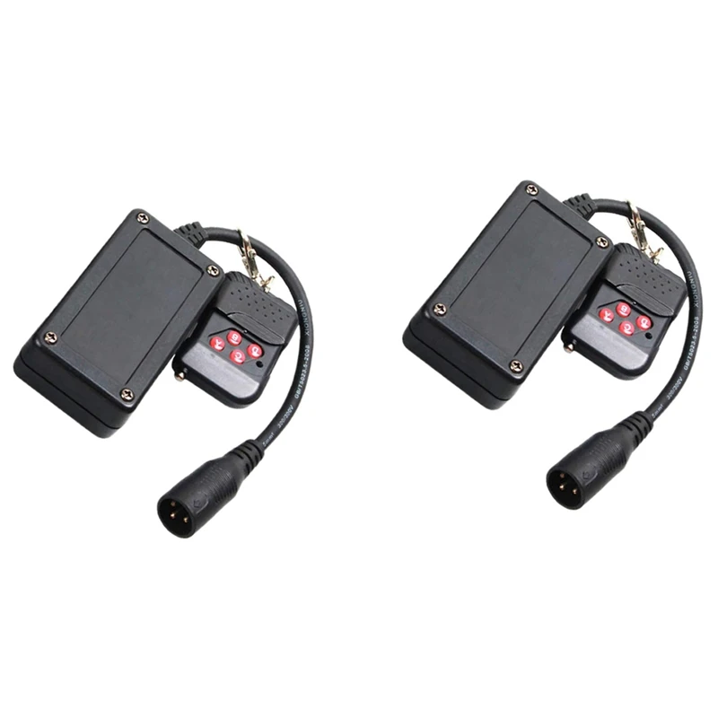 

2X Portable 3 Pins XLR Wireless Remote Control Receiver For Smoke Fog Machine DJ Stage Controller Receptor Fogging 400W