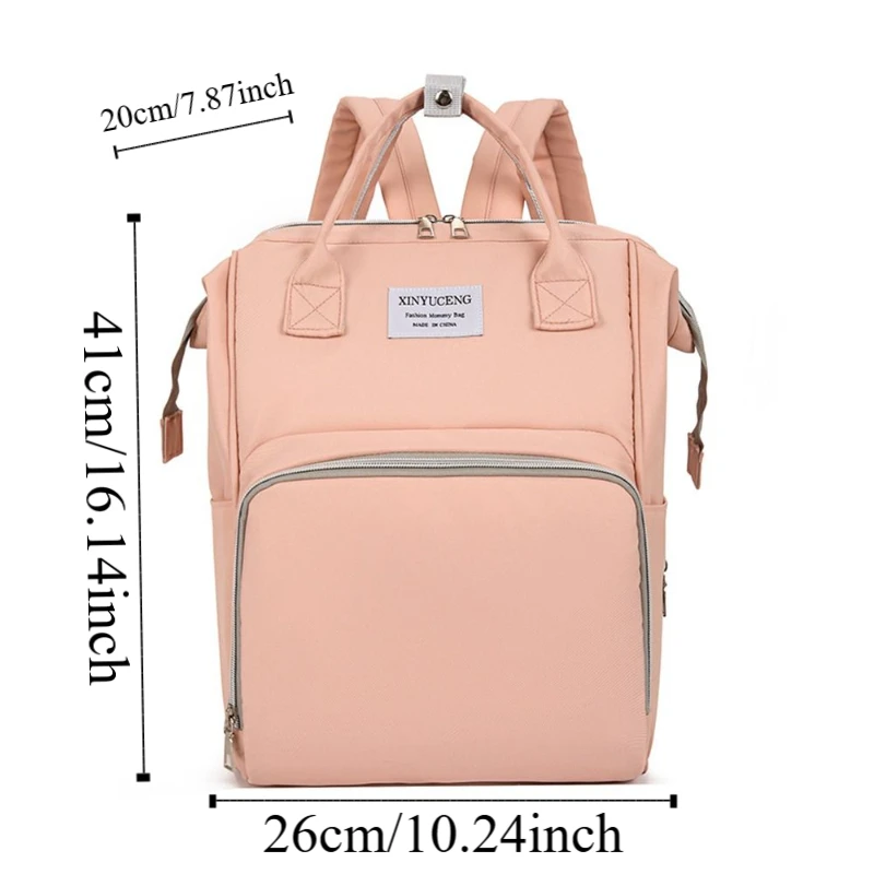 Multifunctional Mommy Backpack Oxford Cloth Solid Color Baby Diaper Bag Anti Splash Water Portable Mommy Shoulder Bag Baby