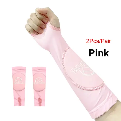 Kids/Adults Volleyball Arm Sleeves Passing Hitting Forearm Sleeves with Protection Pads and Thumb Hole Padded Volleyball Sleeves - Image 9