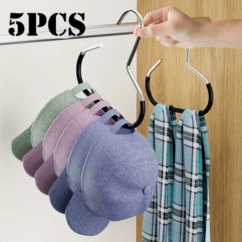 Portaoggetti per cappelli in metallo di moda Portaoggetti a parete Portaoggetti multifunzionale per berretto da baseball Sciarpa Cintura Gancio pratico Ganci multiuso 1