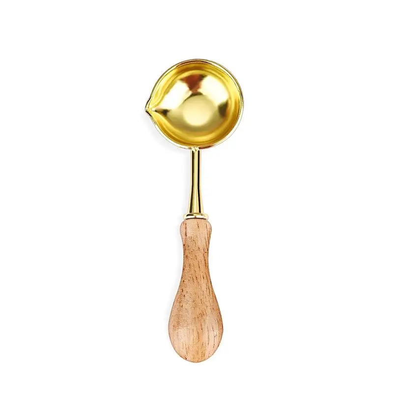 Wax Seal Stamp Set with Solid Wood Melting Heater and Spoon
