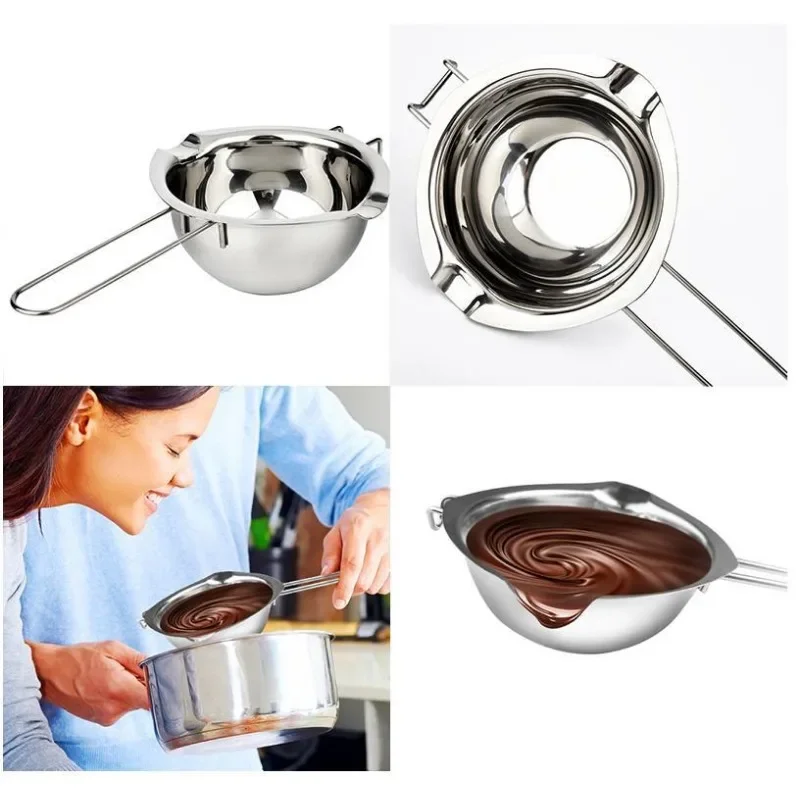 Water Bath Pot Stainless Steel Chocolate Butter Melting Pot Pan Kitchen Milk Bowl Boiler Cooking Kitchen Accessories Portable