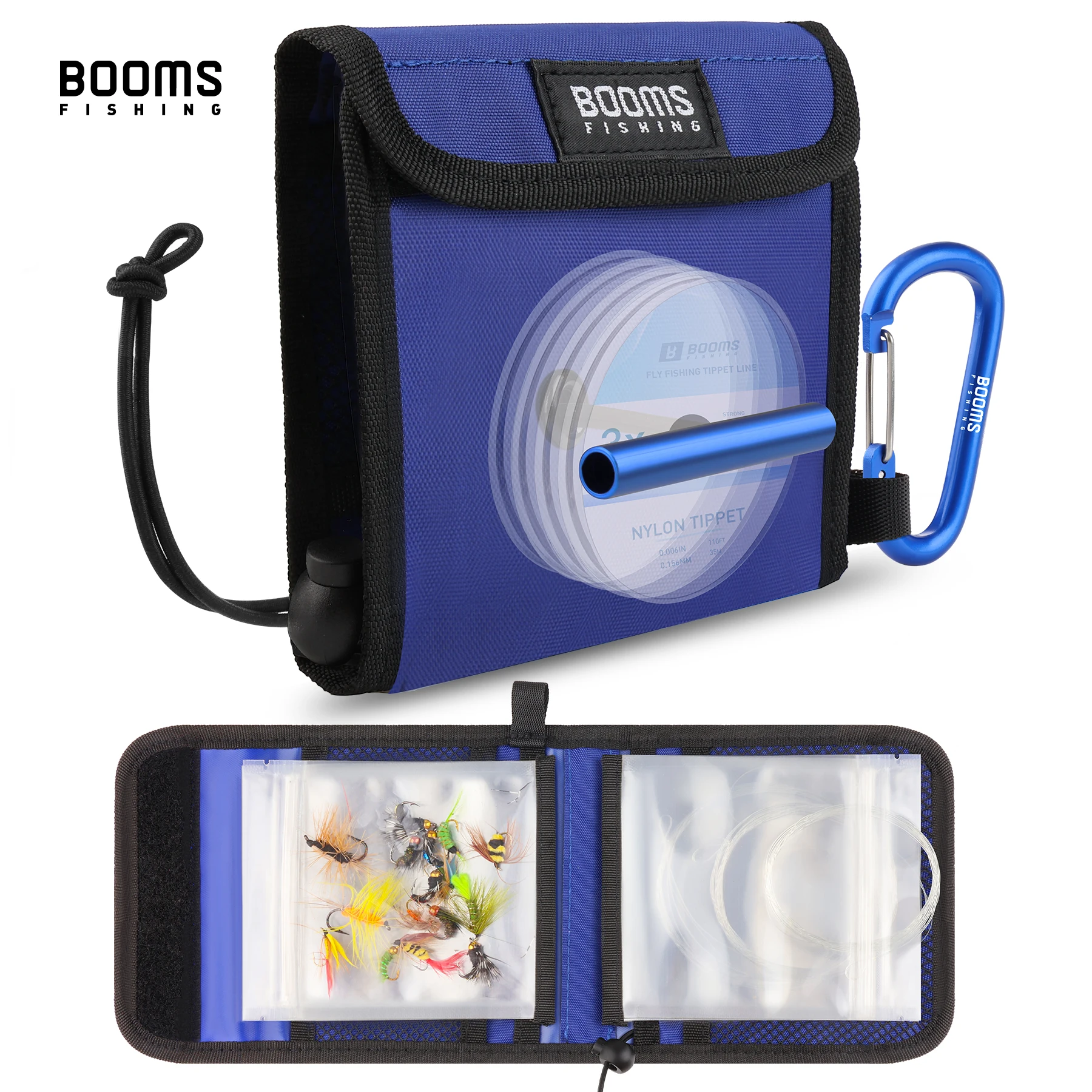 Boite rangement pêche Booms Fishing SH2 - 10 poches étanches pour mouches et bas de ligne
