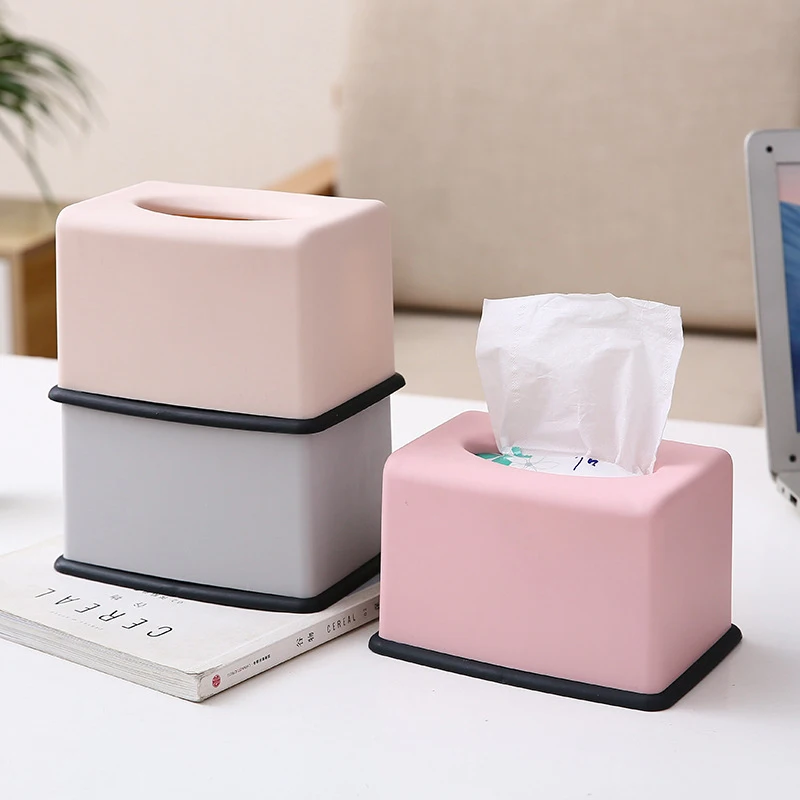 

European Style Plastic Drawing Paper Box Creative Living Room Tissue Box Simple And Cute Napkin Restaurant Home Roll Paper Tube