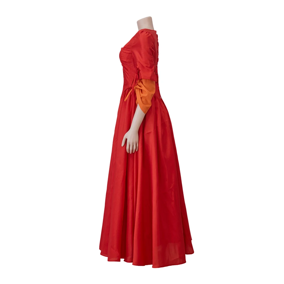 Musical Hamilton Maria Reynolds Cosplay Costume Red Ball Gown