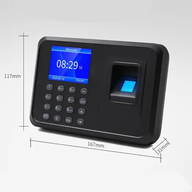 U75B Check-in Device Biometric Employee Time Attendance Machine Password Access Control EU Plug Fingerprint Recorder Device