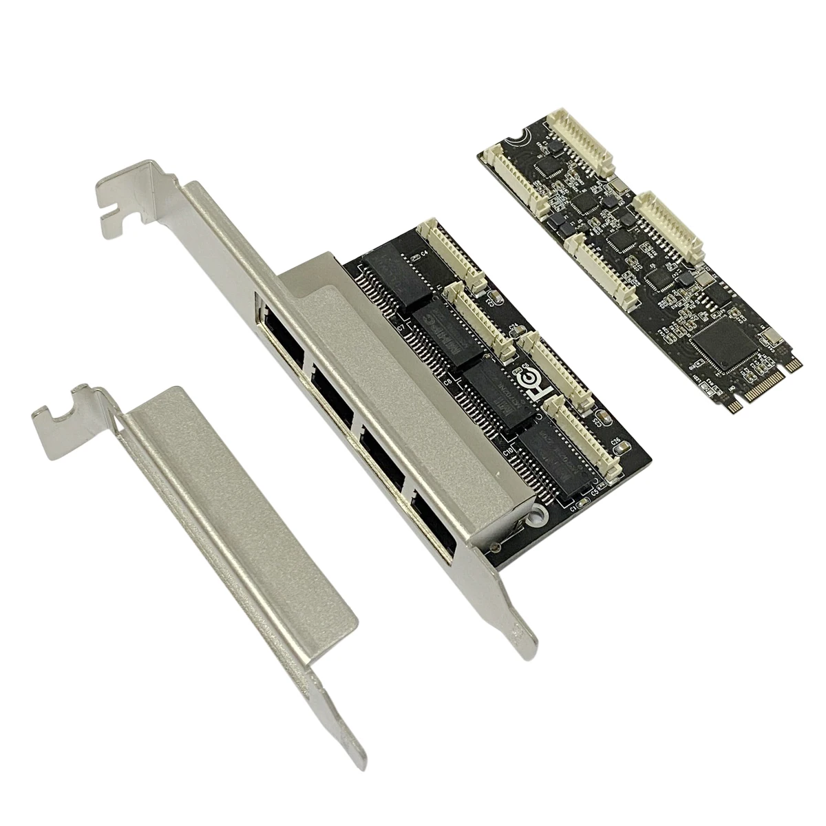 Iocrest-placa de Rede Gigabit Ethernet M.2 Pci-e Porta Portas Chave m b Chave 1000mbps 1g Nic Chipconjunto Realtek Rt8111h para Jogos - Imagem 3