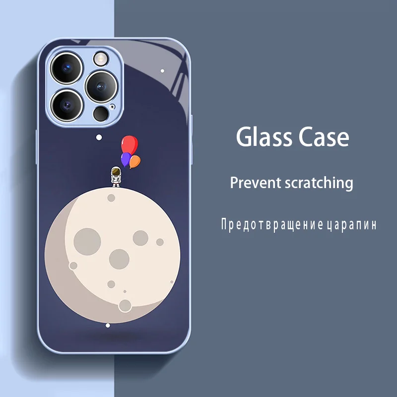 Luxury Tempered Glass Phone Case Shell