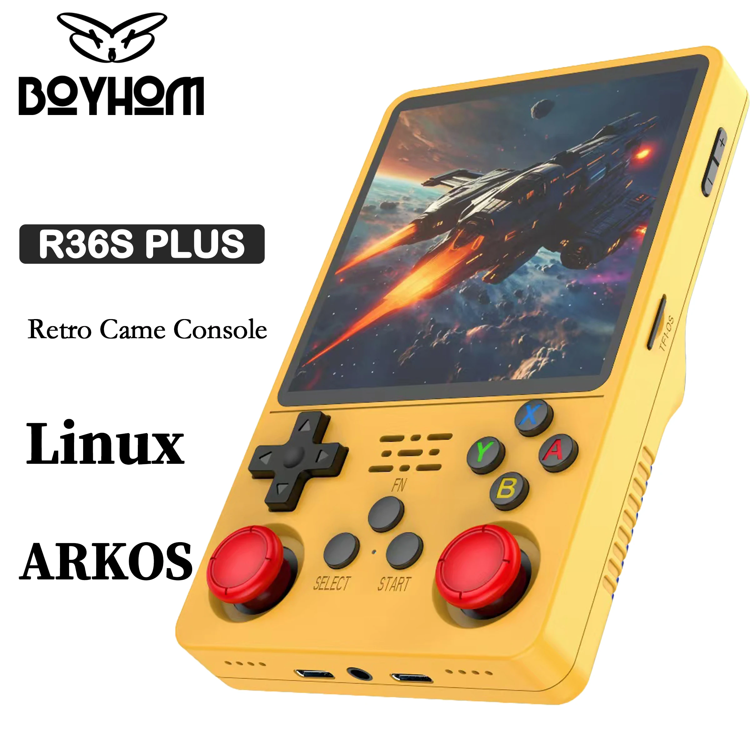 più WIFI 4 pollici Schermo grande Console di gioco retrò Sistema Linux Portatile Lettore video tascabile Giochi R36S Portatile Con_voghion.com