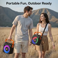 T35 High Power Karaoke Bluetooth Speaker Music Rhythm Light 360 Degree Stereo Surround Wireless Subwoofer with Dual Microphone - Image 5