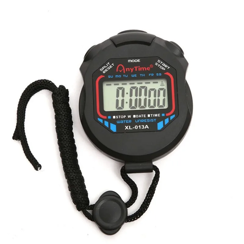 Classic Waterproof Digital Professional Handheld LCD Handheld Sports Stopwatch Timer Stop Watch With String For Sports 4