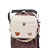 Baby Stroller Nappy Bag Korea Cute Bear Embroidery Flower Mommy Bag Soft Maternity Shoulder Pack Portable Baby Diaper Organizer 2