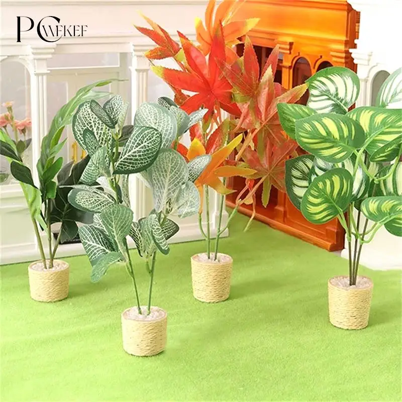 

1:6 Dollhouse Miniature Potted Plants Model Plant Tree Ornament Garden Living Scene Decor Toy