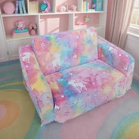 Cute Children's Sofa Flip Open Sofa Plush Toddler Chair Lazy Sofa Mini Seat Children's Backrest Bed Sofa Armchair Babies Couch 1