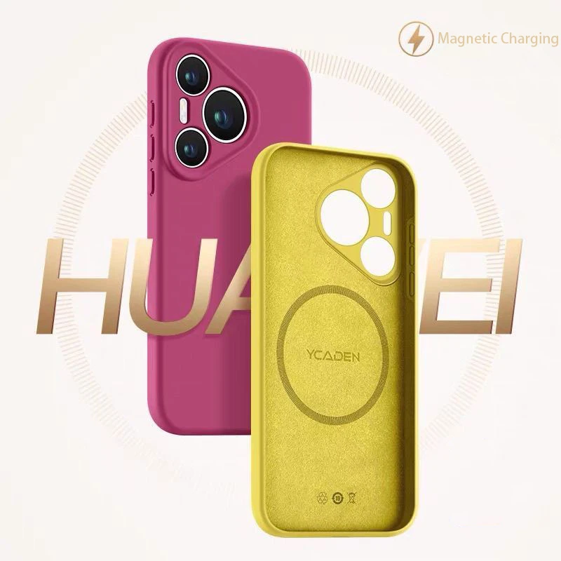 Wireless Charging Magnetic Liquid Silicone Soft Skin Phone Case