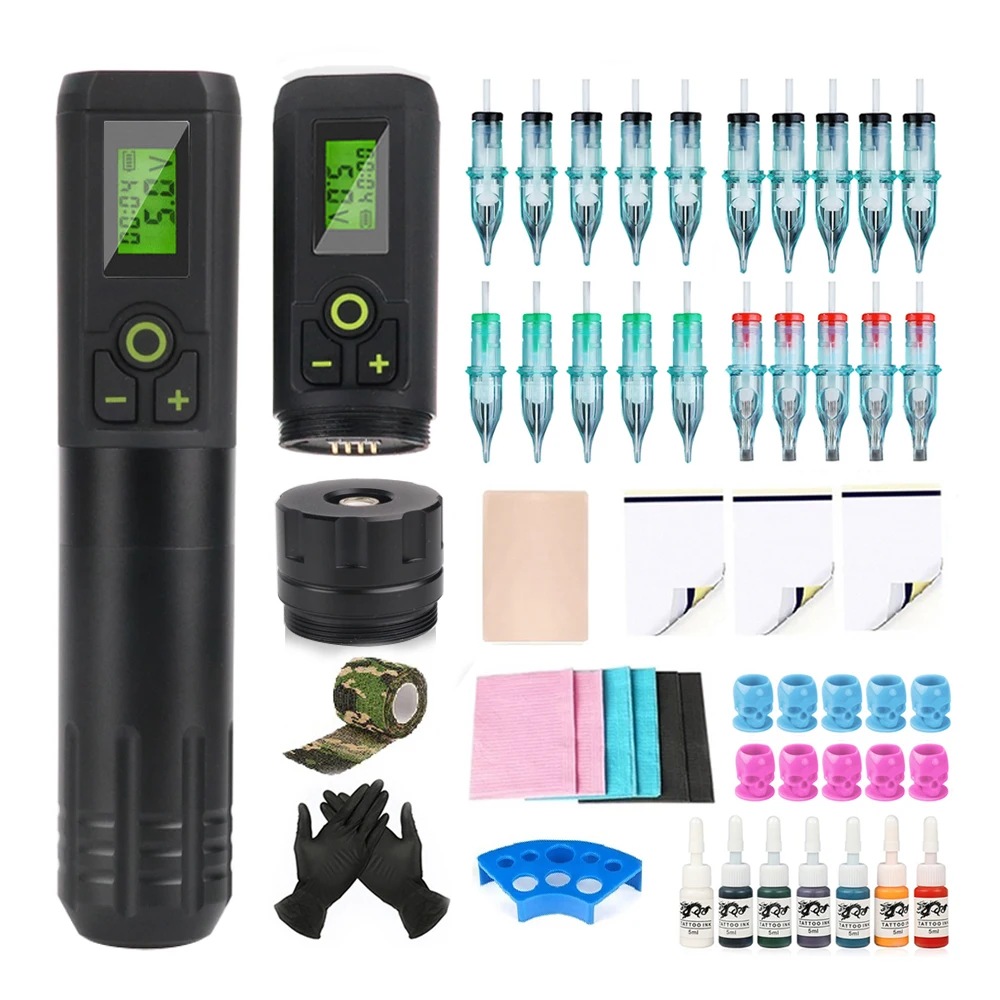 

Набор для тату-машинки, 2000 мАч, с цифровым дисплеем