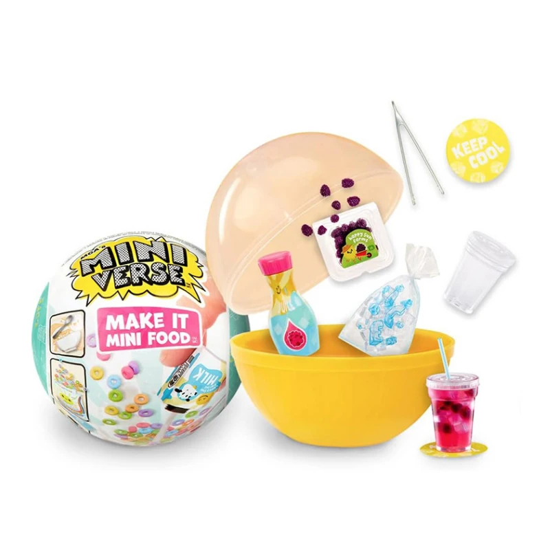 Miniverse Mini Food Mga Toy Miniature Plastic Fashion Surprise Ball Blind Box Kidsren's Handmade DIY
