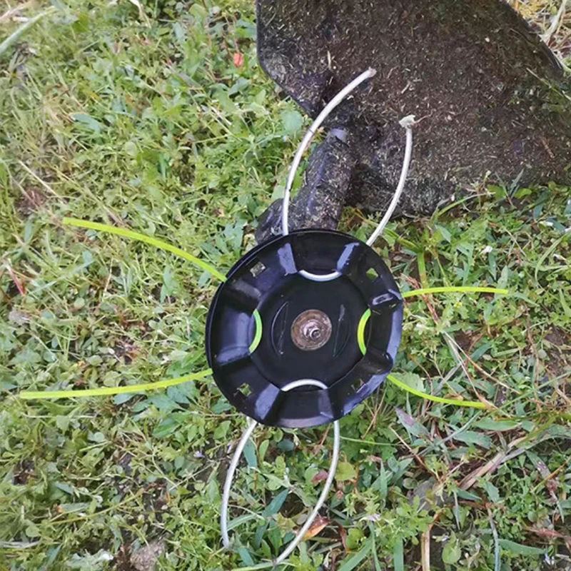 Steel Lawn Mower Head Free 4 Lines Replacement Gasoline/Lithium Grass Trimmer Head Removal Of Garden Weed Brushcutter Part 6