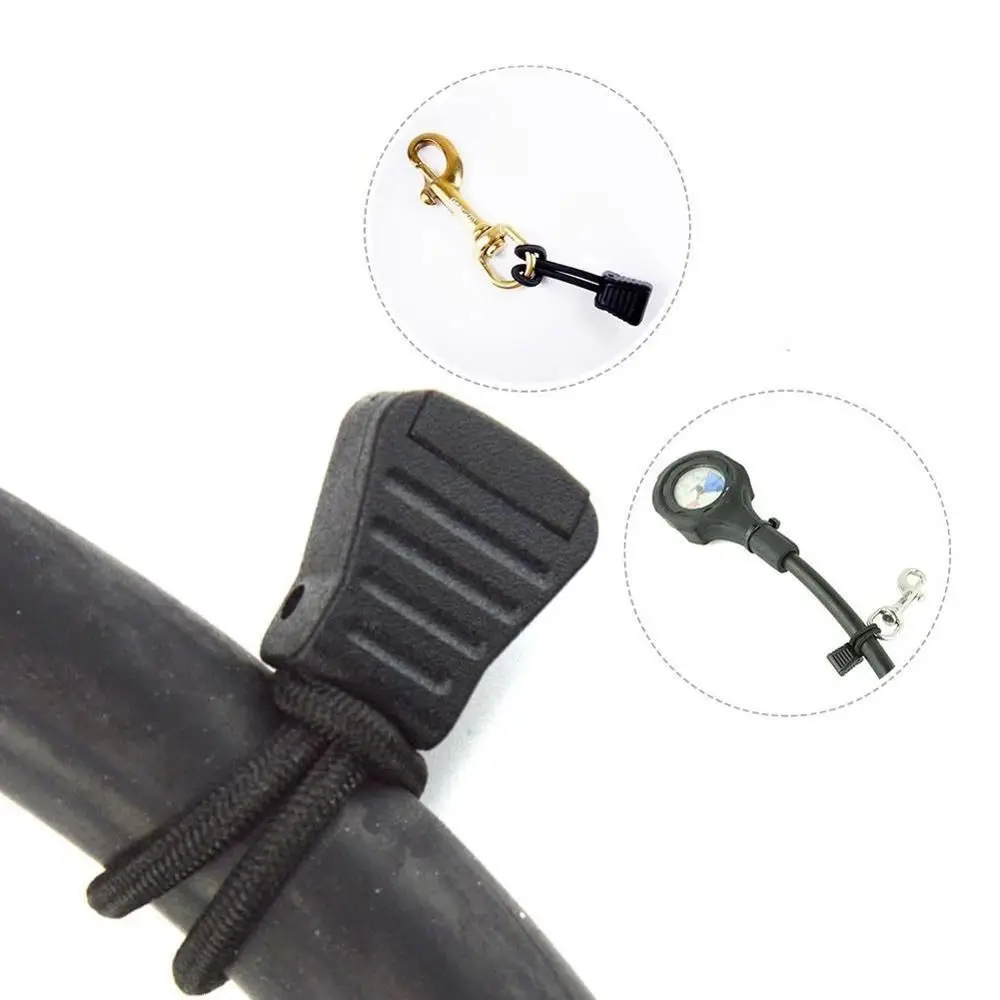 Elastic Rope Bungee S6N7 Diving Snorkel Attachment Rope Scuba Diving Hose Retainer Clip Holder