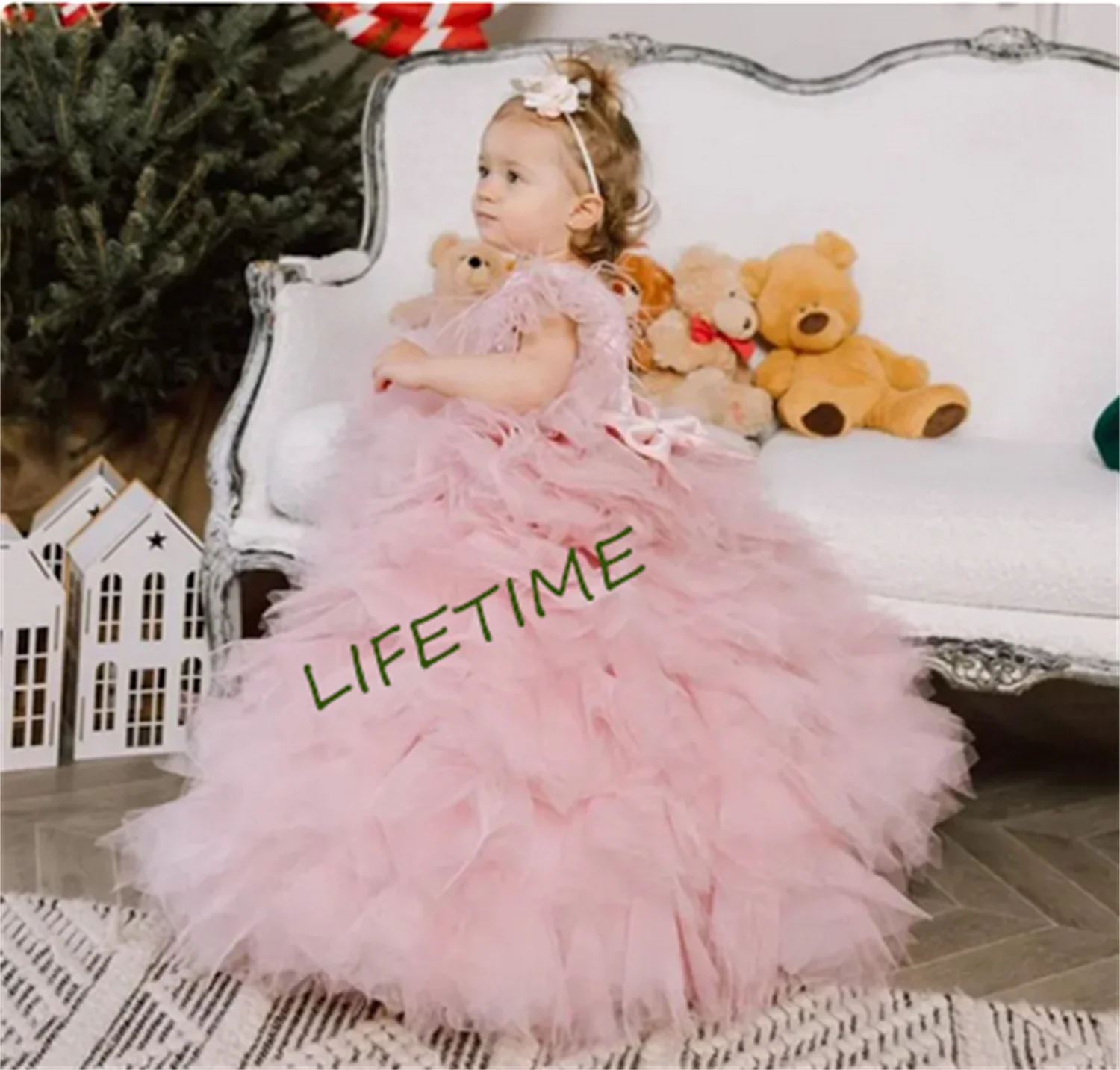 Children Dress Princess Tulle Lace Tulle Party Gown Girl Flower Girl Dress Prom Birthday Evening Dress