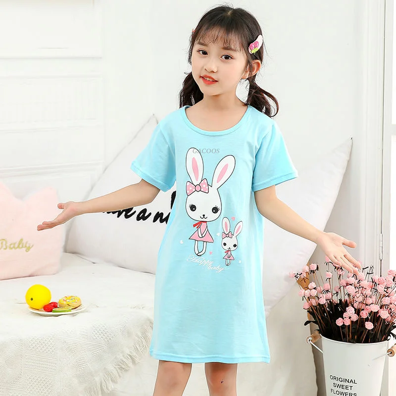 Kids Nightgowns Girls Nightgowns Girls Dress Unicorn Princess Summer Cotton Nightdress