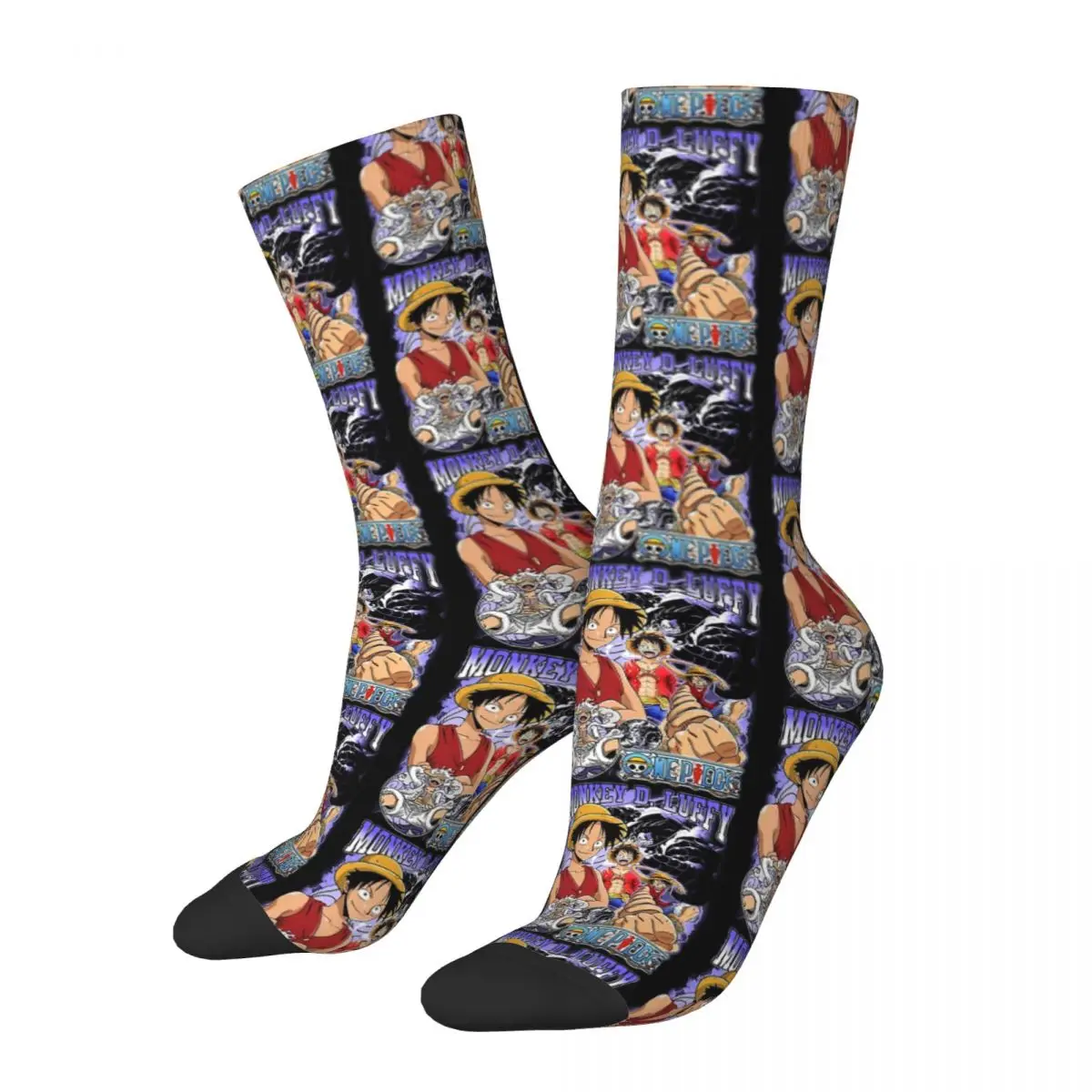 

Vintage Monkey Luffy Unisex Winter Socks Hip Hop Happy Socks Street Style Crazy Sock