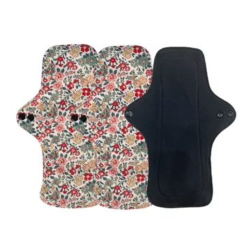 3PCS Washable Cotton Menstrual Pad Reusable Printed Maternal Sanitary Napkin Breathable Soft Care Pad 30cm 26cm 20cm to Choose 1
