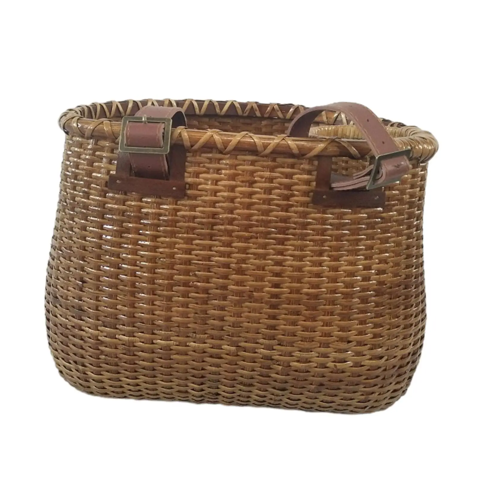 Bike Basket with Coffee Cup Holder Cycling Basket for Shopping Camping