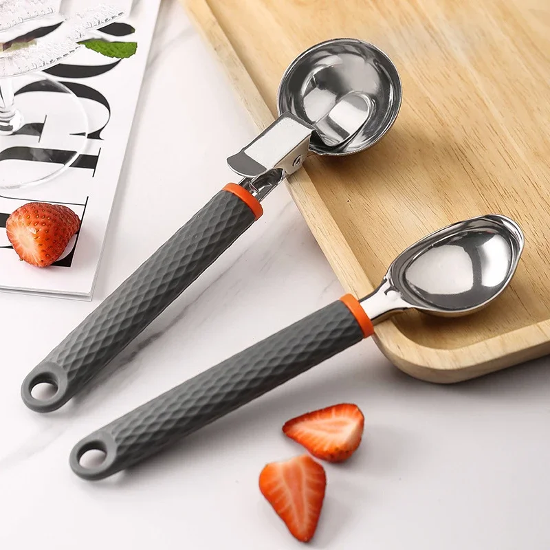 Kitchen Scoop Ice Cream Scoop With Trigger Ice Cream Scooper Stainless Steel Heavy Duty Metal Icecream Scoop Spoon Dishwasher Safe
