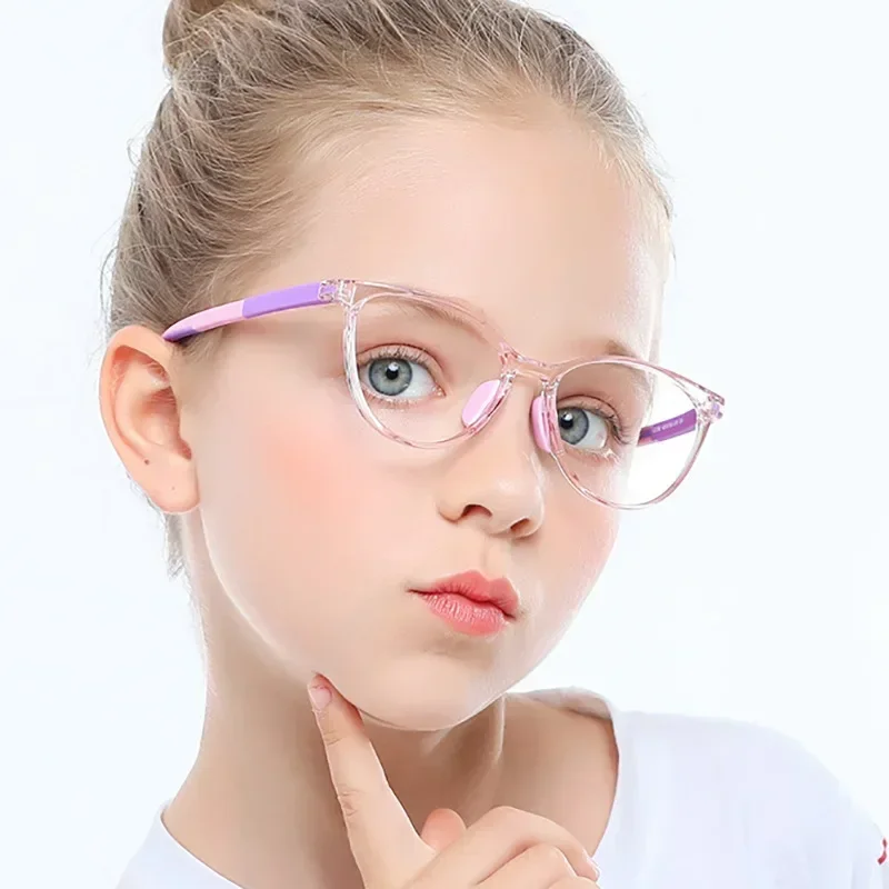 Blue Light Blocking Glasses for Kids Computer Glasses TR90 Frame Clear Lens Girl Boy Video Gaming Children Safety Eyewear 2