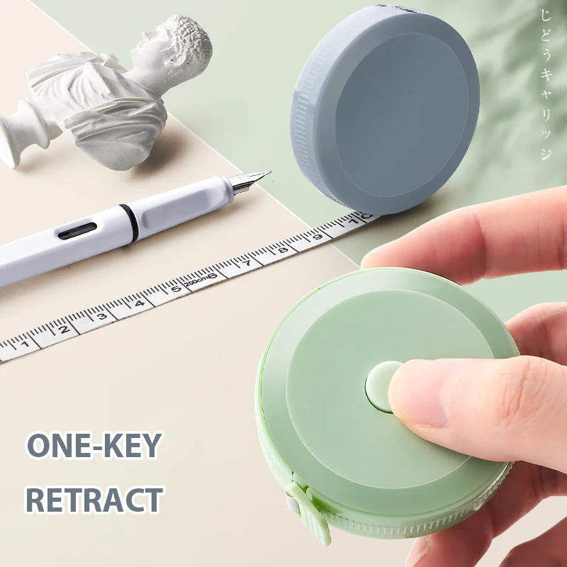 Portable Soft Tape Measure - Flexible Tailor Ruler with Self-Locking Mechanism (1.5m/2m)