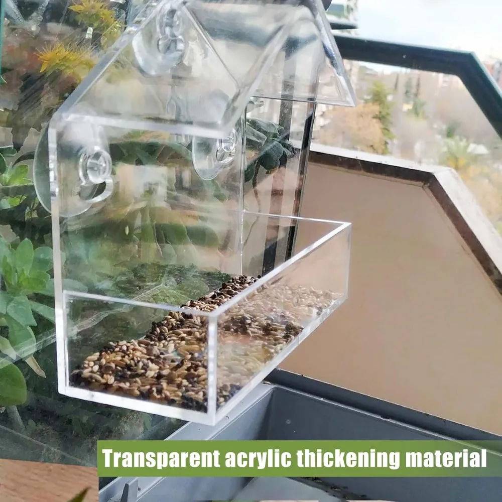 Clear Window Bird Feeder 4