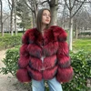 Natural Racoon Fur Coats Round Collar Genuine Fur Coat Cropped Raccoon Fur Coat Winter Women Best Selling Real Fur Coat 2