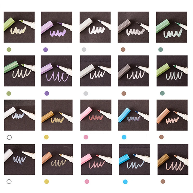Genuine star metal bead pen color hard head light green 10 color paint pen hand tent marker decorative graffiti album 10pcs graffiti gel pen