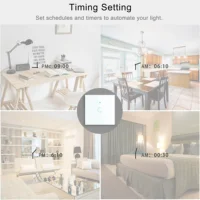 Tuya US/EU WiFi Smart Light Switch 1/2/3/4 Gang Wall Switch No Neutral Wire Touch Switch Smart Life Work with Alexa Google Home - Image 2